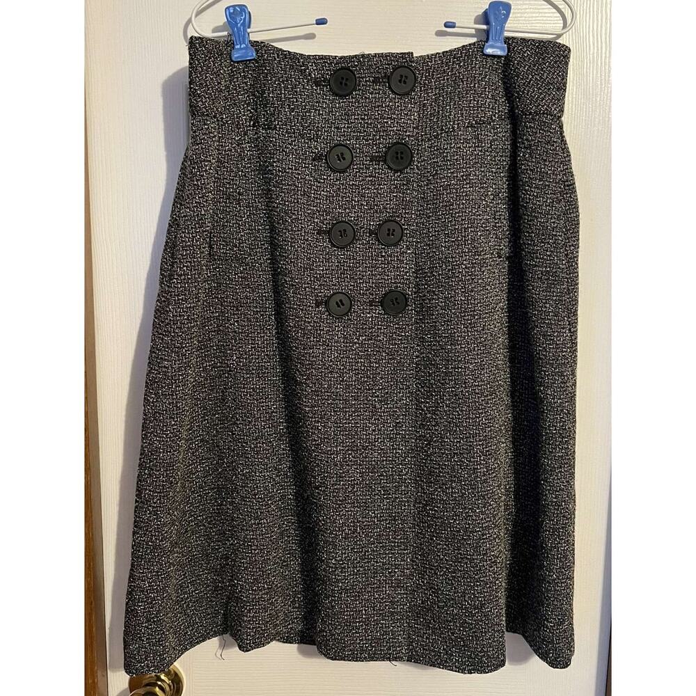 Nic + Zoe Women's High-Waisted Tweed A-Line Skirt Size 12